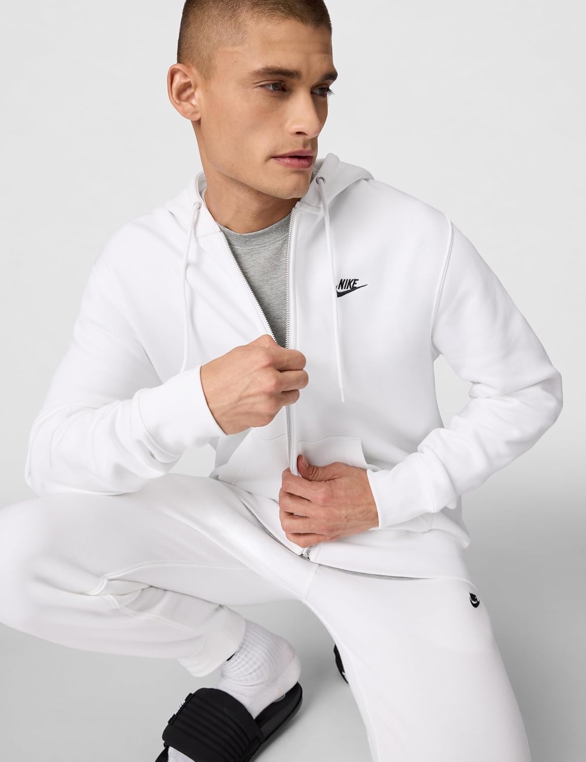 Nike Men's Club Full-Zip Fleece Hoodie - Image 3