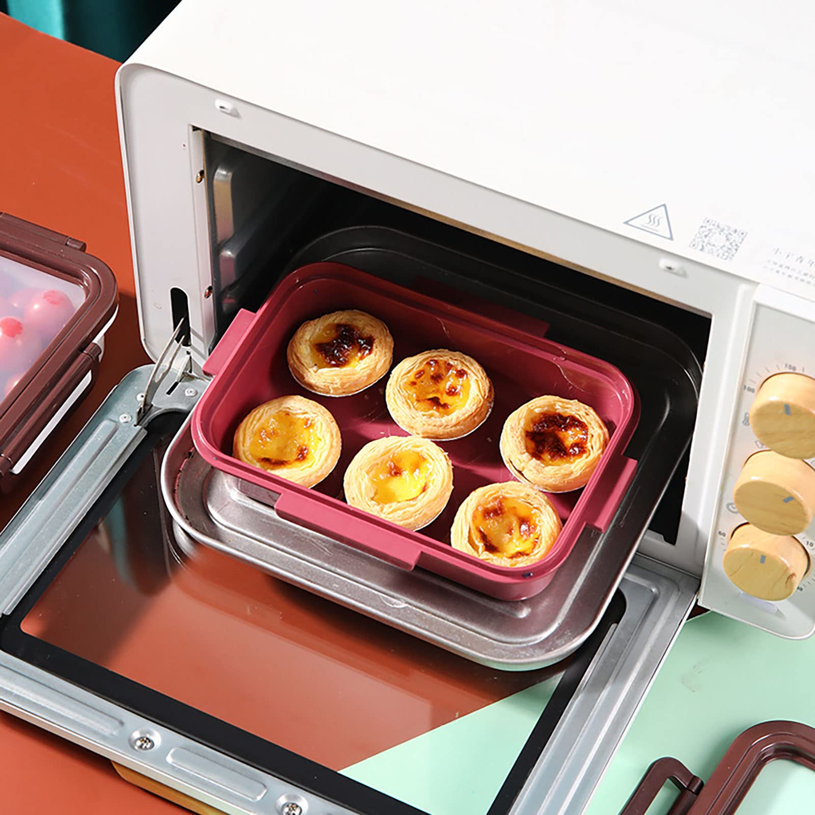 4 Pezzi Scatola Portaoggetti per Frigorifero, Copertura Elastica in Silicone Rettangolare Scatola per Conservazione degli Alimenti Scatola per Alimenti Sigillata in Plastica per Frutta e Verdura (Di
