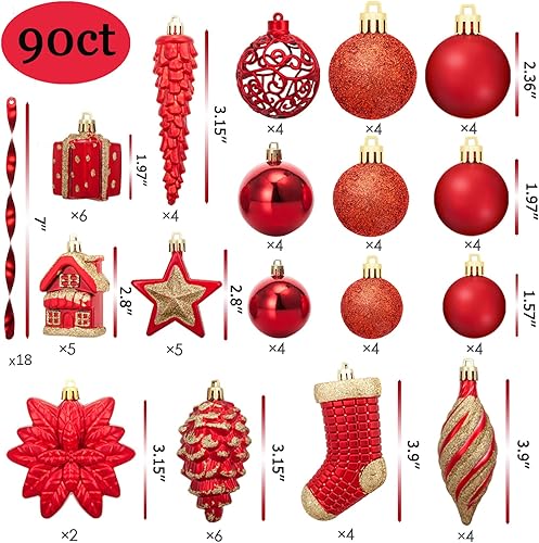 Vista 135 de AMS - Adornos chapados, bolas de Navidad, para decoración de fiestas de vacaciones, colección de árbol para boda, Acción de Gracias, fiesta