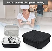 Vista 7 de Diseño para Oculus Quest 2 - Funda rígida de viaje para Oculus Quest 2 Funda de almacenamiento impermeable para Quest 2 con correa Elite