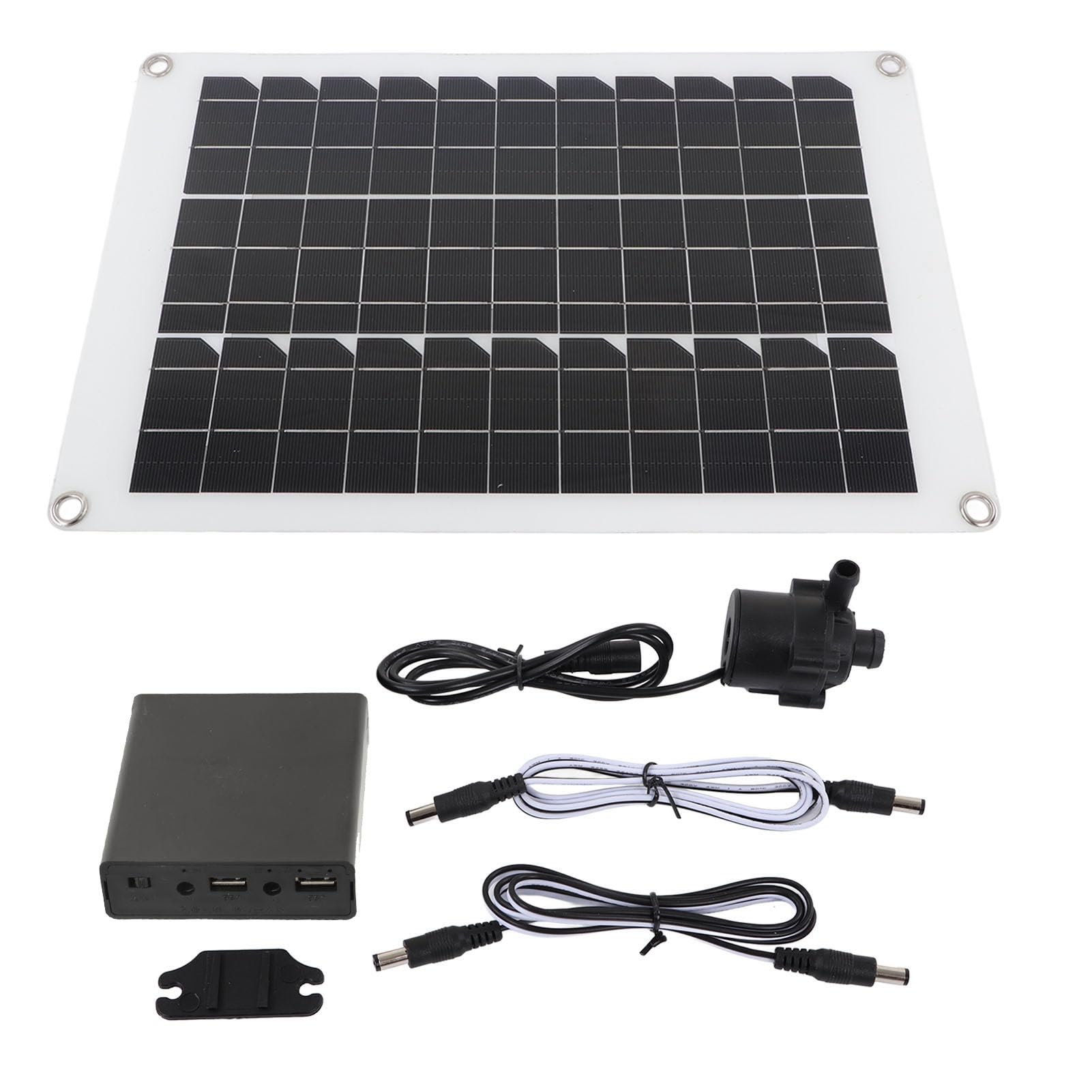 Alomejor Solar Fountain Pump Kit 20W, Low Noise Design | Configurazione semplice, ampi scenari applicativi, tensione 12 V, materiale ABS durevole