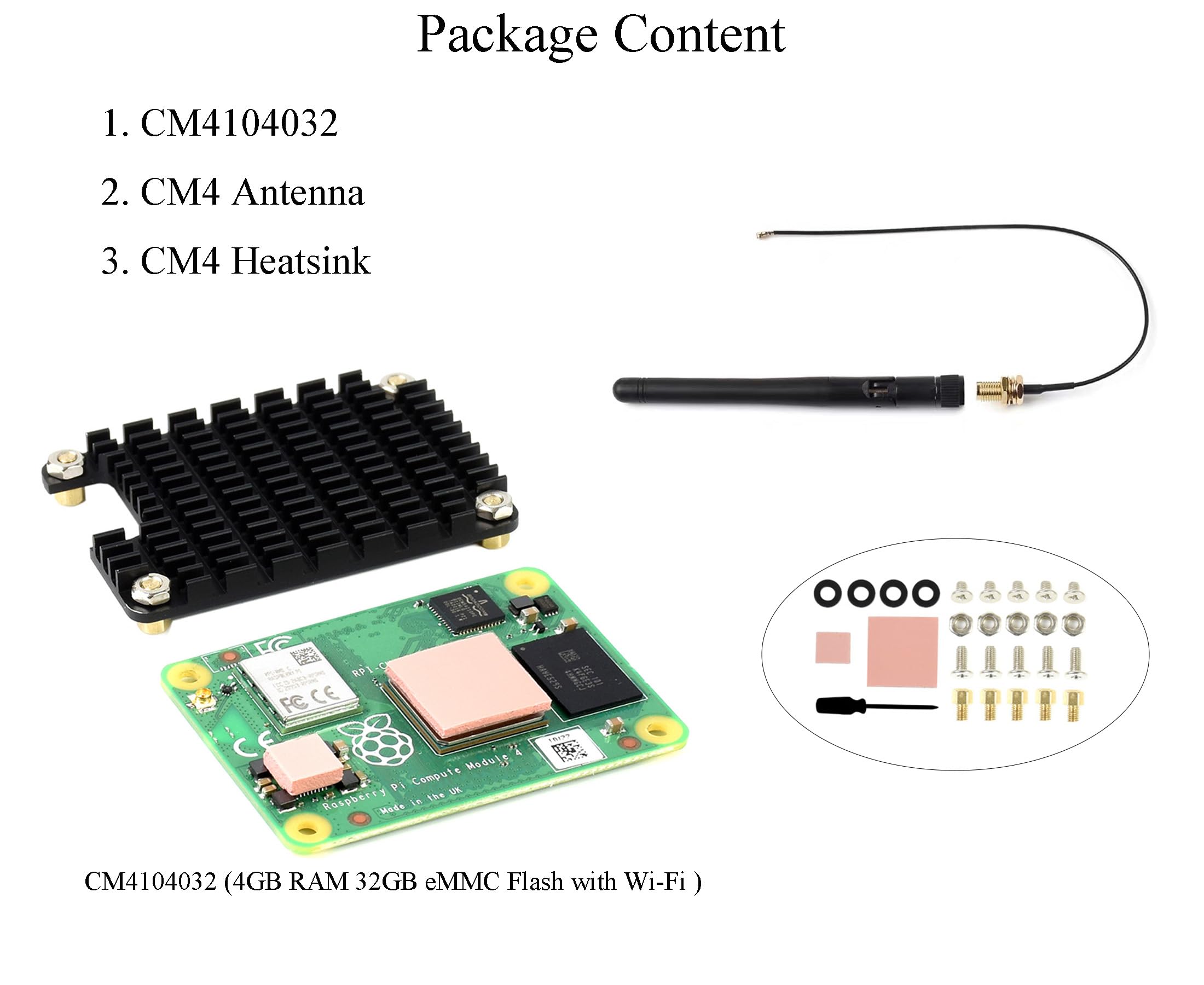 Amazon.com: Pi Compute Module 4 Kit Comes with CM4104032-4GB