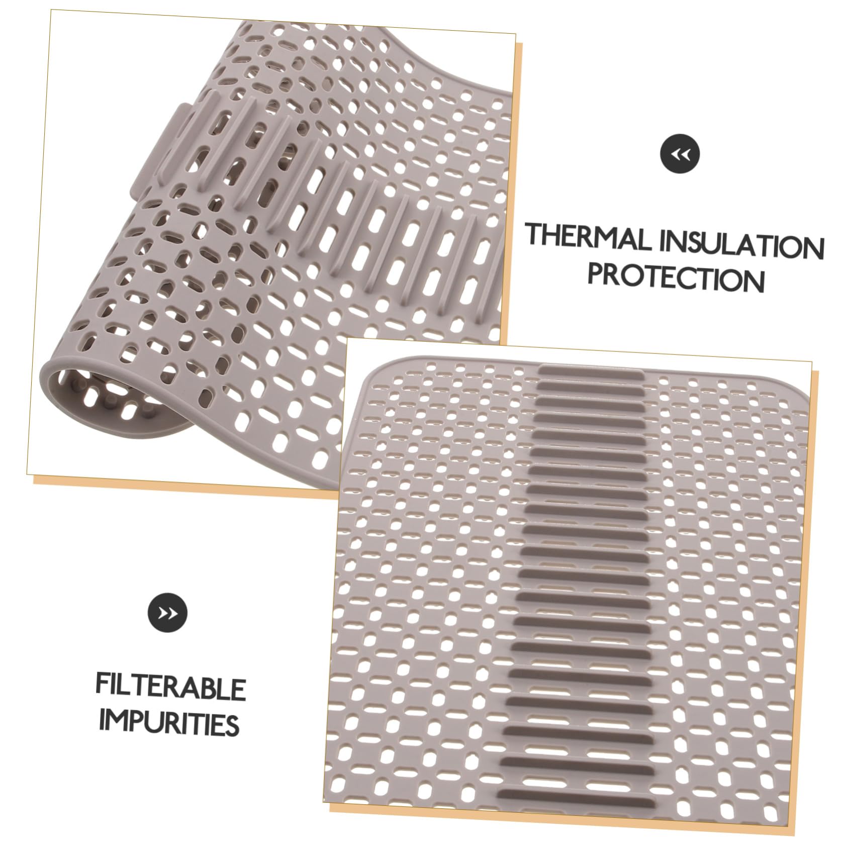 Angoily Tappetino per Lavello Protezione Antigraffio e Antiscivolo, in Silicone, Drenaggio Rapido, 100% Silicone, per Cucina e Tazze