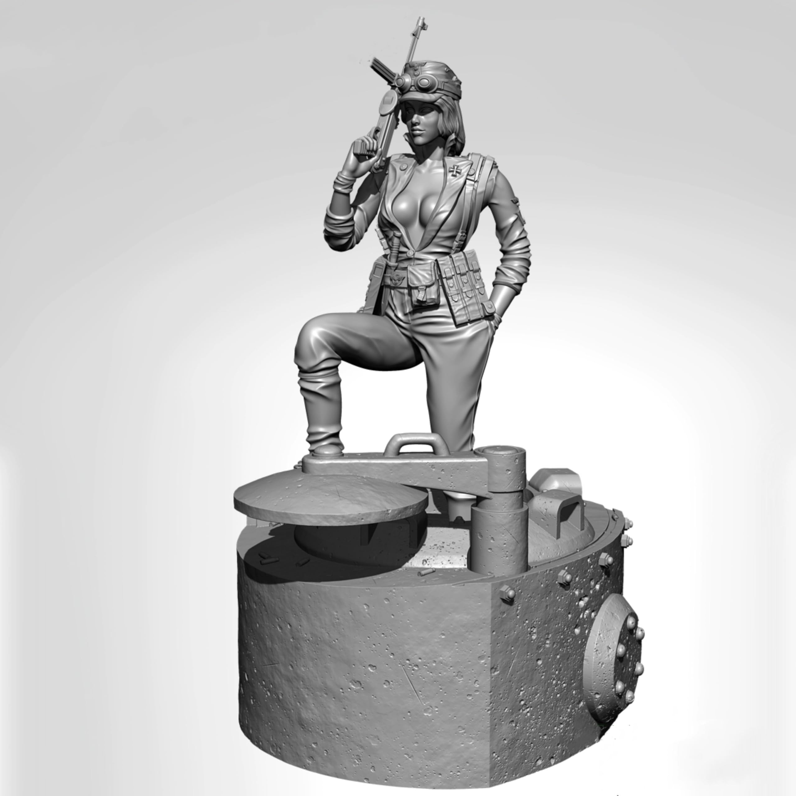 Amazon | 1/35 WWII 女性兵士 レジン製モデルキット 未塗装・未組立 