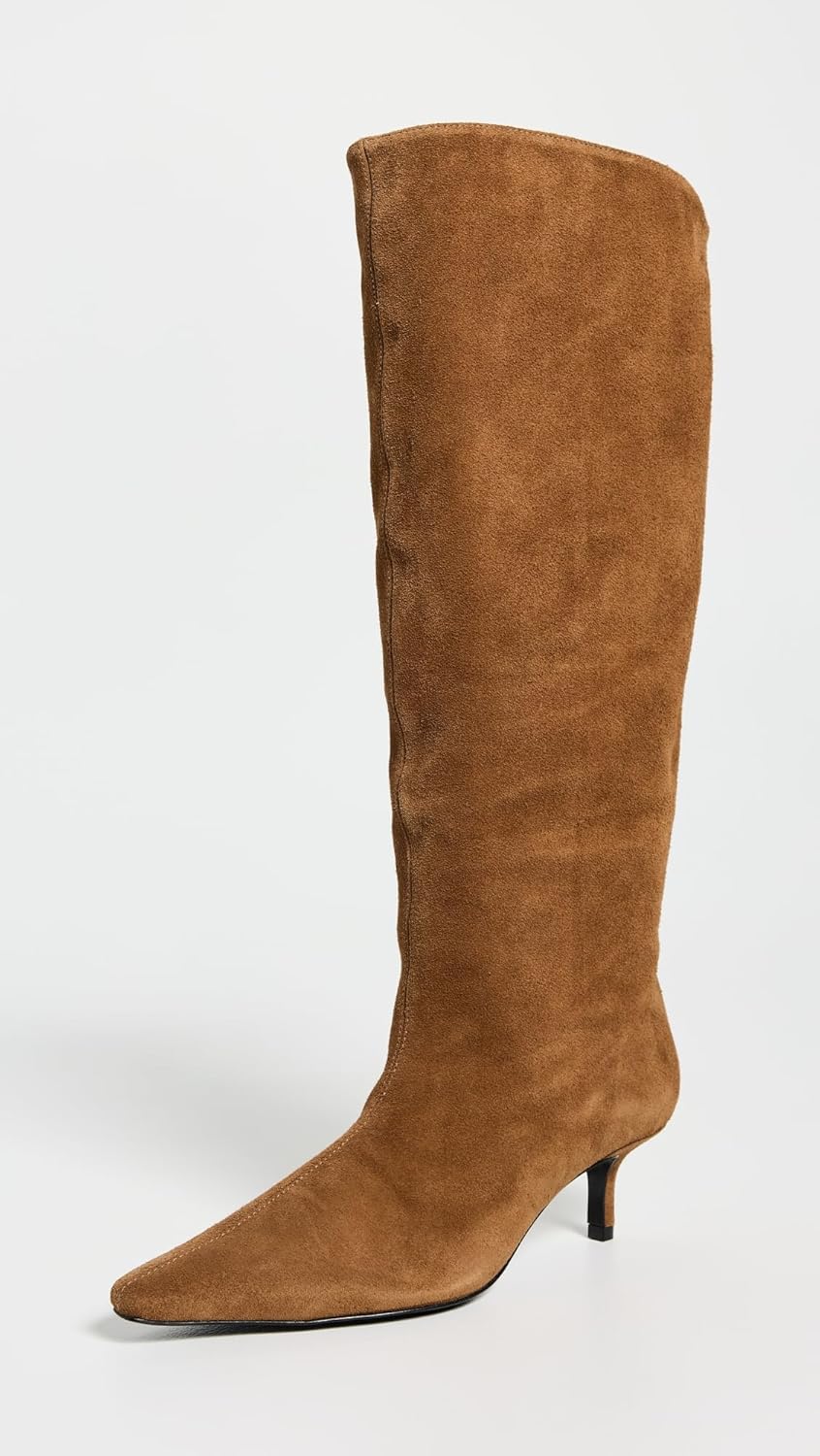 Black Suede Studio Women's Sutton Suede Boots 50mm