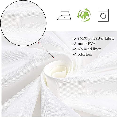 Miniatura 10 de MEUNEAR Cortina de ducha de Navidad con tapete de baño, bolas de Navidad rosas y plateadas, juego de cortina de ducha de rama de abeto con cortina