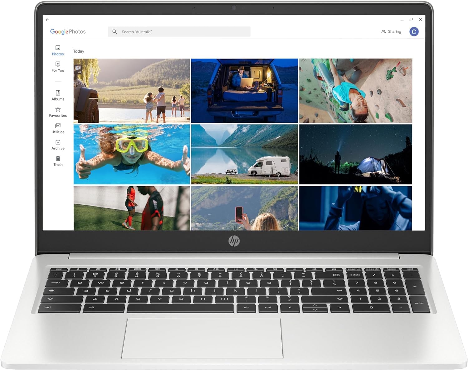 HPChromebook 15a-na0005na, Intel Pentium Silver N6000 Processor, 4 GB RAM, 128 GB eMMC, 15.6 inch Full HD 16:9 display, Google Chrome OS, Mineral Silver