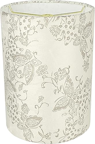 Miniatura 8 de Aspen Creative 31618 Pantalla de lámpara de construcción de araña con forma de tambor de transición en blanco roto (8 x 8 x 11 pulgadas)