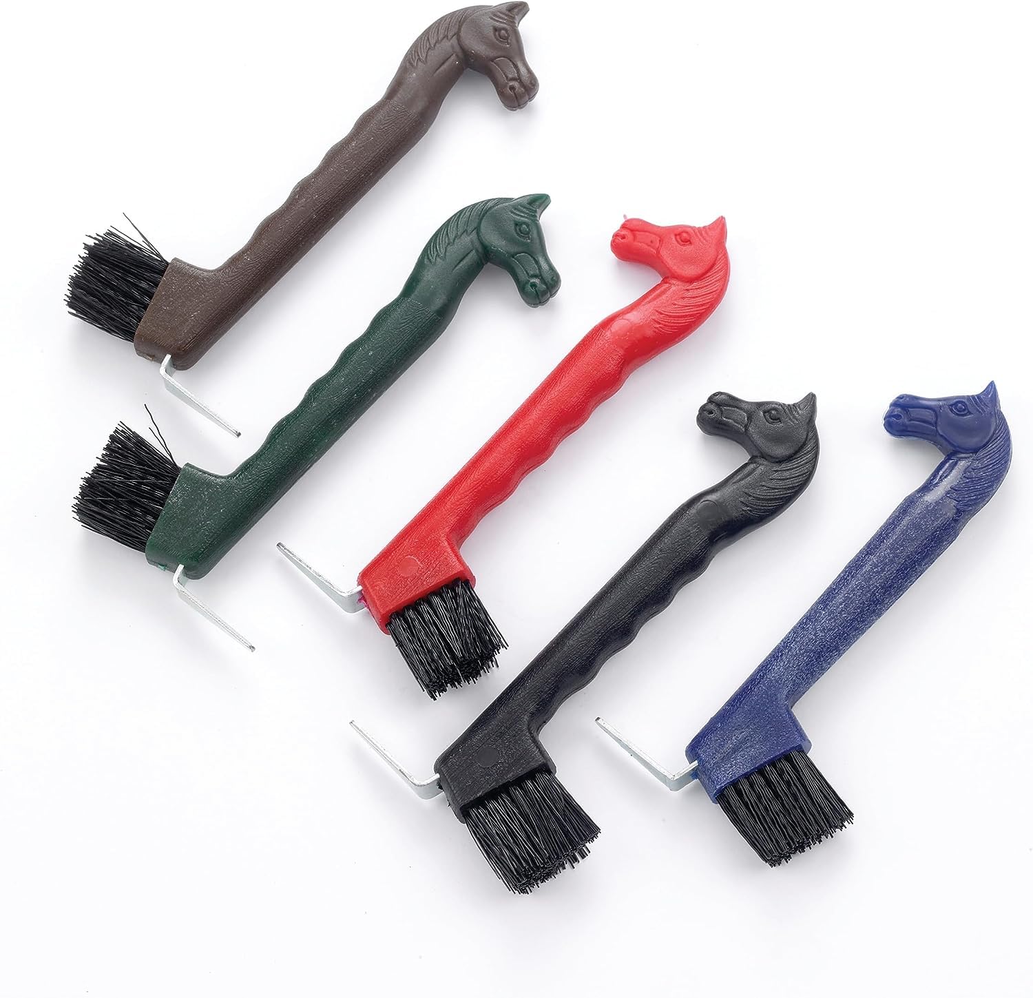 Lincoln Horse Head Hoof Pick with Brush - Green