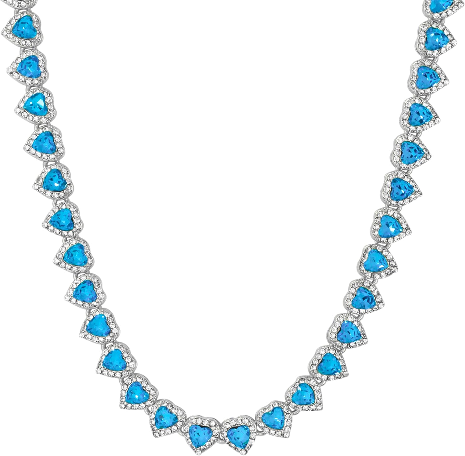 Luxurious Iced Out 10mm Ladies Heart Cluster Chains - Elegant Jewelry with Simulated Diamonds and Cubic Zirconia in Durable Alloy - in 14k Gold or Silver Tone Finish - Single Chain and Chains Combo