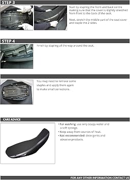 Seat cover compatible with Yamaha DT125R 1988-2003 / DT200R 1988-1995 black