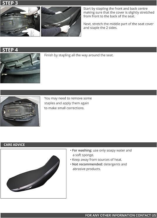 Seat cover compatible with Yamaha DT125R 1988-2003 / DT200R 1988-1995 black