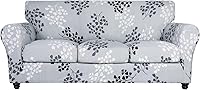 Vista 49 de SearchI Funda elástica para sofá, funda para sillón de 2 piezas con funda de cojín separada para silla, protector de muebles lavable para sala