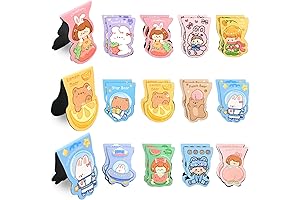 24PCS Cute Cartoon Kawaii Magnets Bookmarks Reading School Stationery