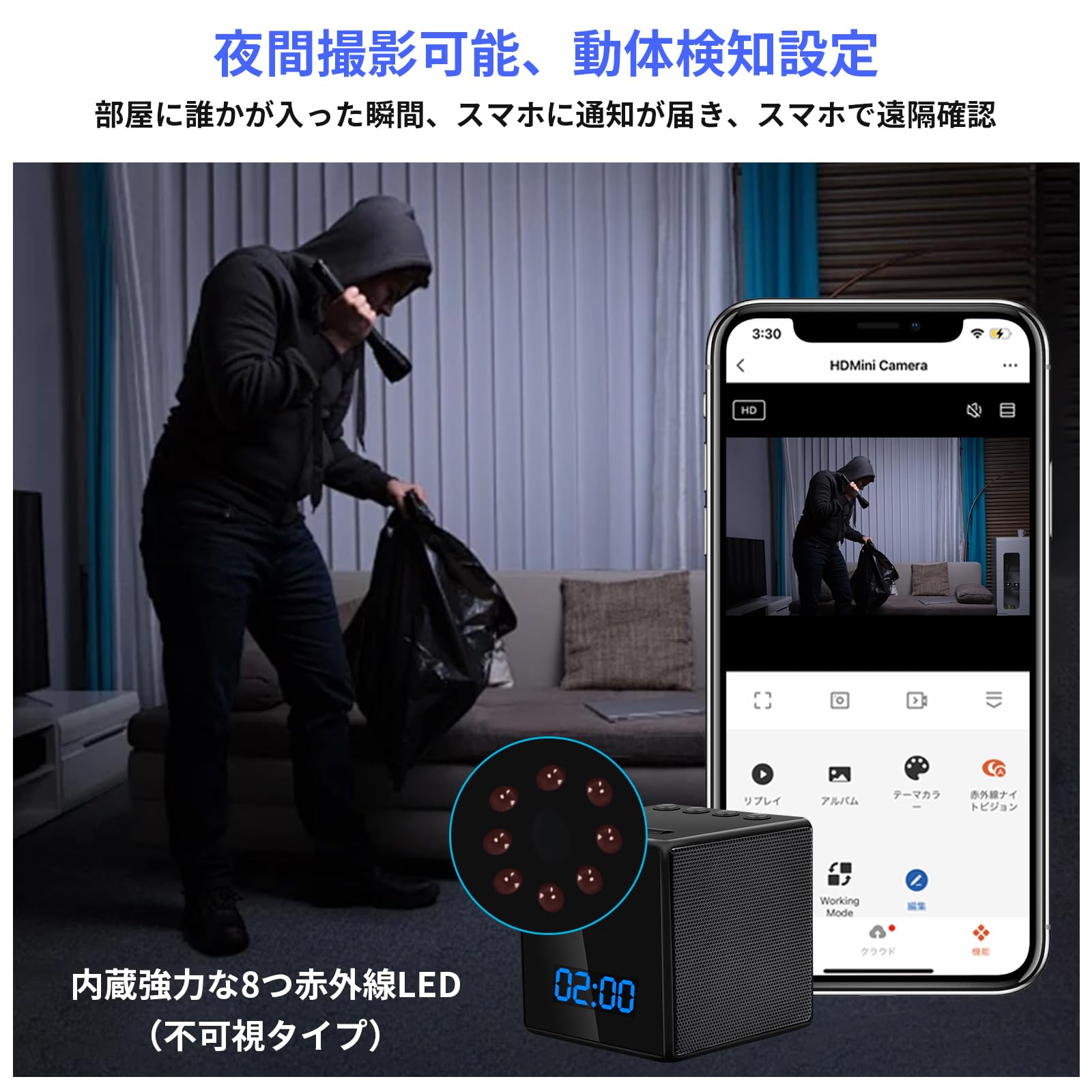 Amazon.co.jp: 小型カメラ 隠しカメラ 監視カメラ小型 防犯カメラ小型