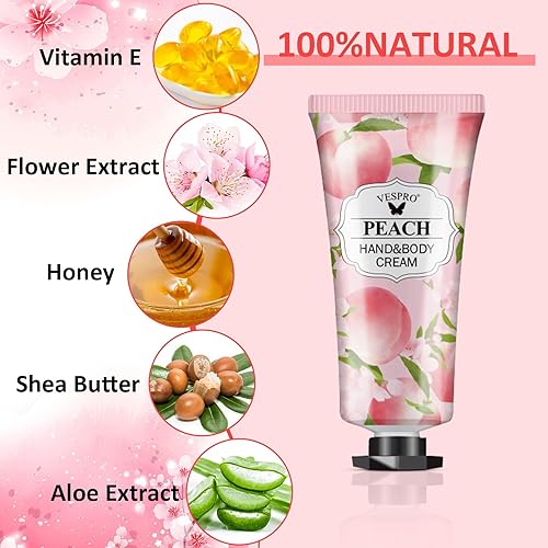 Miniatura 9 de VESPRO Paquete de 56 regalos de crema de manos para mujeres, loción de manos a granel tamaño de viaje para manos secas y agrietadas, mini loción de