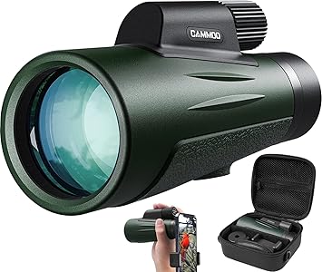 Monocular, CAMMOO 24mm Large Eyepiece, 12?50 High Power Monocular Telescope for Bird, Wildlife, Stars Watching, Camping, SMC Clear Low Light Vision, IPX7 Waterproof Monocular with Smartphone Adapter