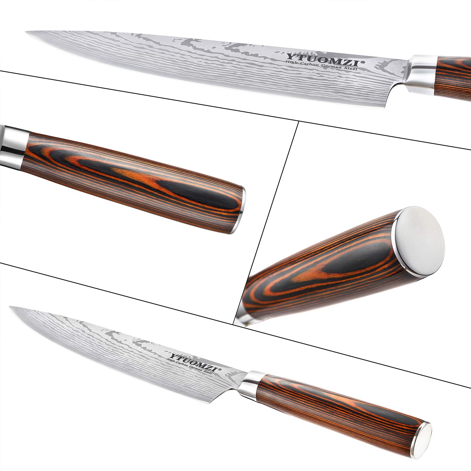 Razor-Sharp Chef Knife, 8-inch High Carbon Stainless Steel Chef's Knife for Home Kitchen & Restaurant, 8" Chef Kitchen Knife with Sheath & Gift Box, Ergonomic Handle — Amazon image 8