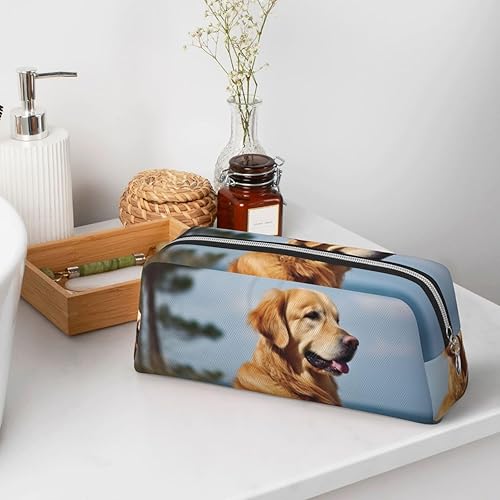 Miniatura 6 de Golden Retriever - Estuche portátil para lápices de viaje, bolsa de maquillaje, bolsa organizadora para suministros de oficina, viajes