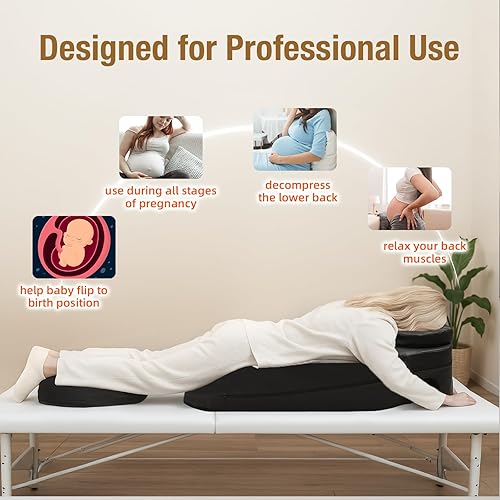 Miniatura 6 de Cojín de masaje para embarazo y reposacabezas  Libera el dolor de espalda baja, cojín prenatal para relajación de cuerpo completo, cojín de masaje