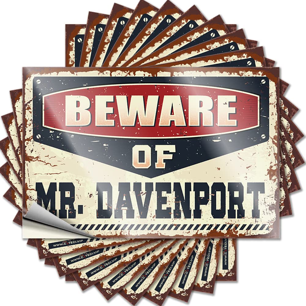 Gamers Accessories Coffee Tattoos - Beware of Mr. Davenport Bumper Waterproof Vinyl Sticker(8X12CM)