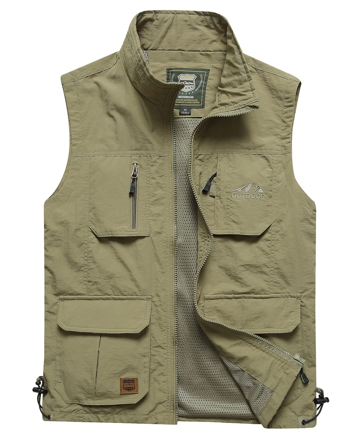 Gilet da Pesca Uomo Gilet da Caccia Campeggio Traspirante Gilet da Trekking Giubbotti Smanicata Fotografia Gilet da Lavoro con Multi-Tasche