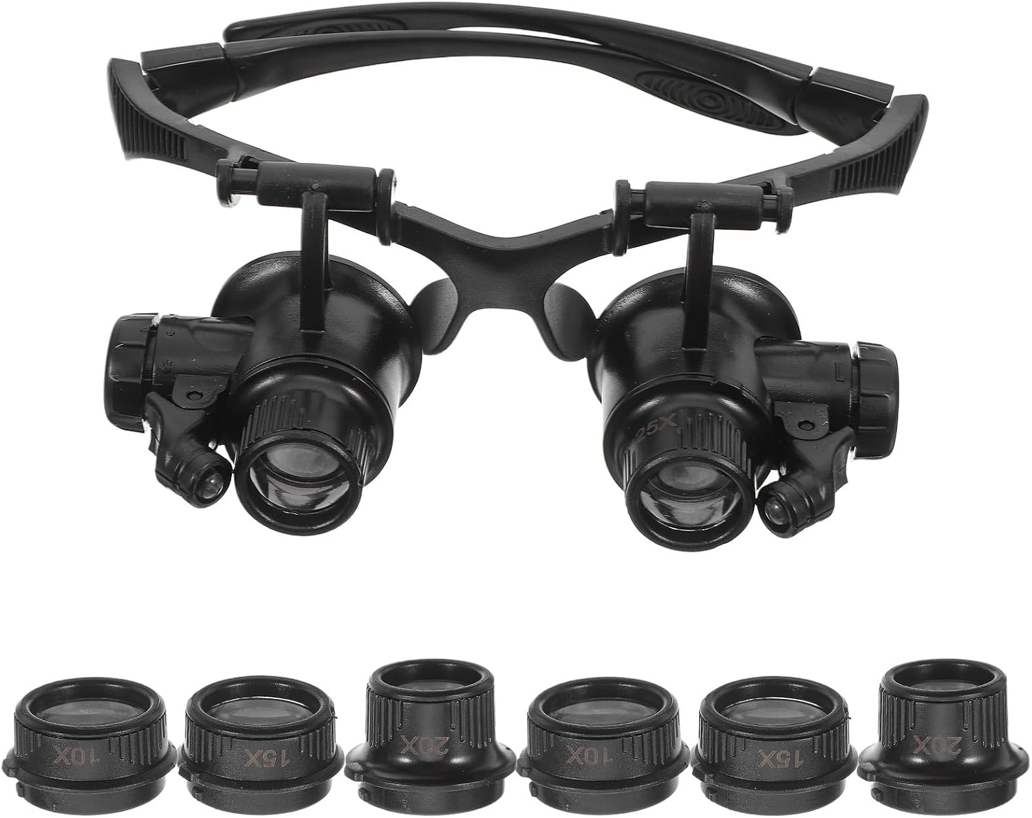 Head Mount Magnifier 20x 25x 10x 15x for Jewelry and Watch Repair