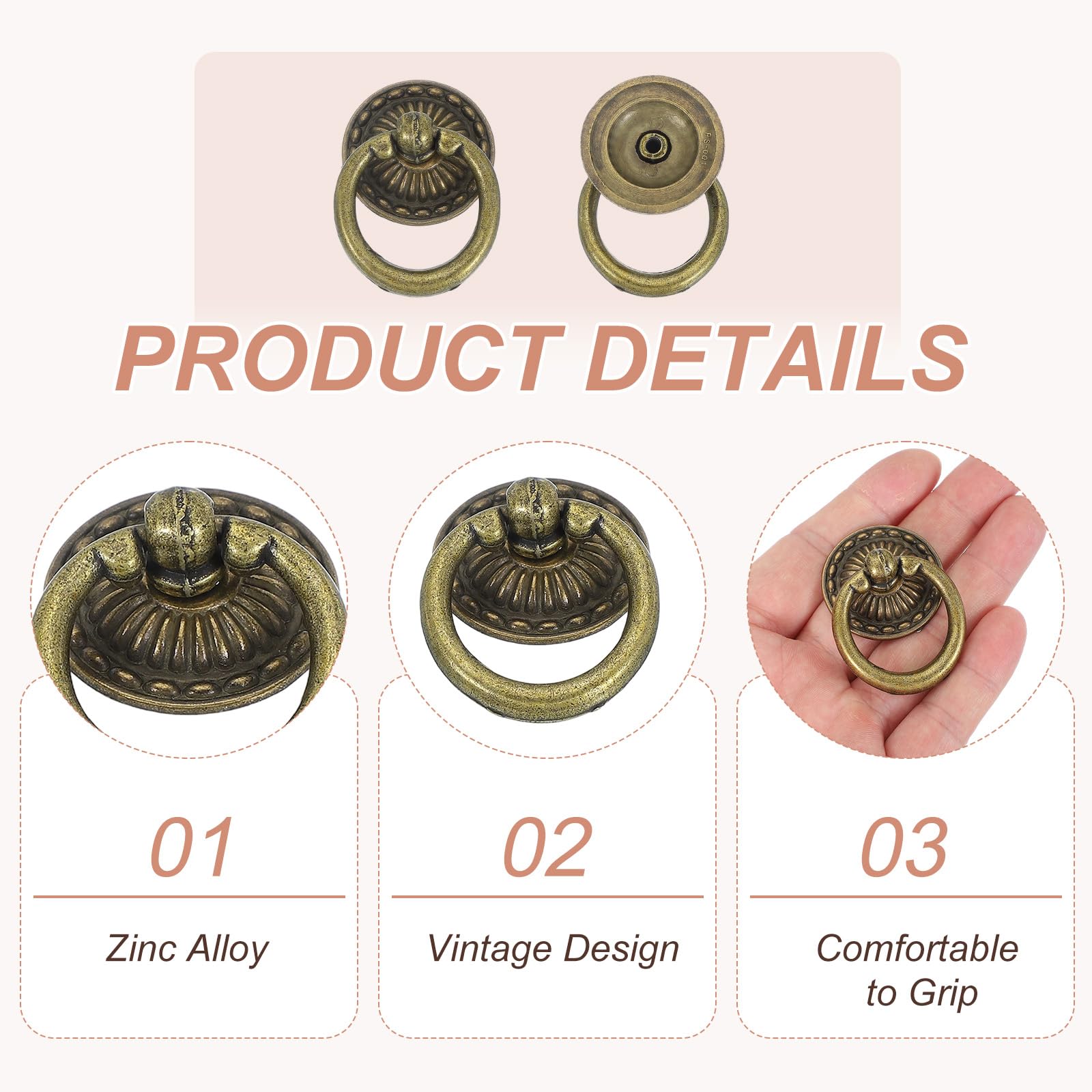 PATIKIL Single Hole Ring Pull 1.89x1.34 - Image 3