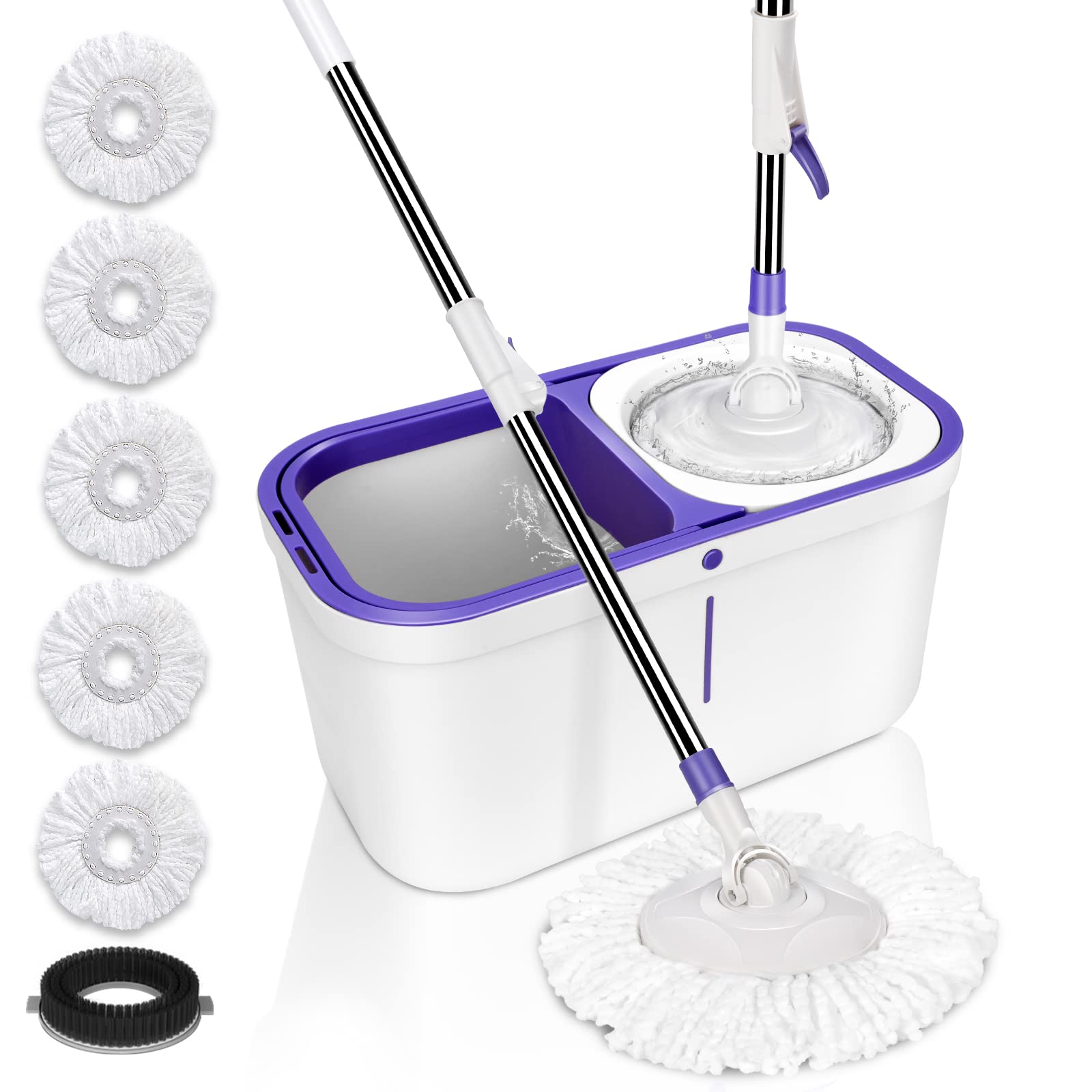 Buy Spin Mop and Bucket with Wringer Set, Mops with Bucket for Floor