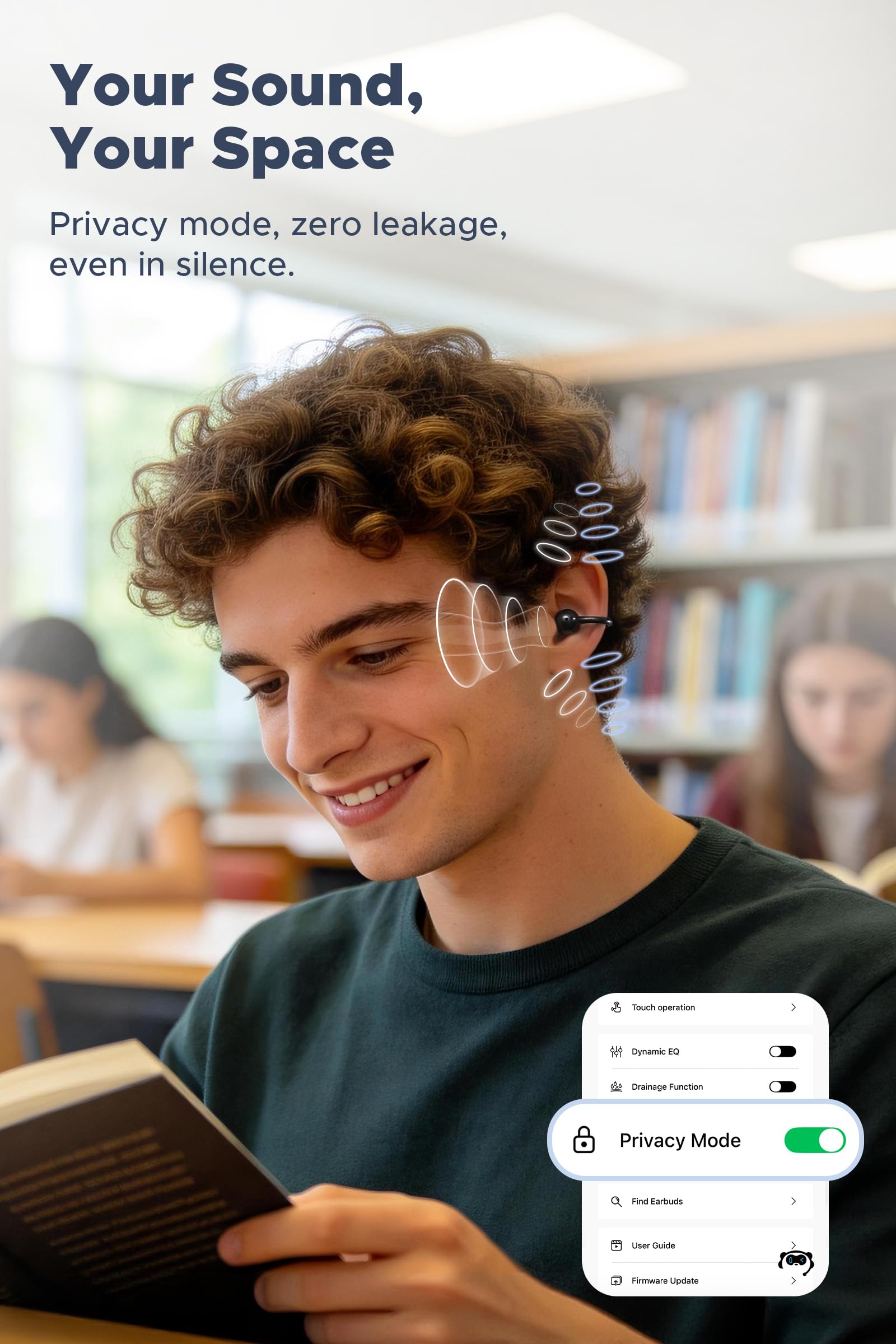 SoundPEATS UU2 Cuffie Open-Ear a Clip LDAC 42h IPX5 BT6.0 Ricarica Rapida | · Driver 12mm doppio magnete · 5,9g leggeri · tasti fisici · intercambiabili SX/DX · ENC a 2 microfoni
