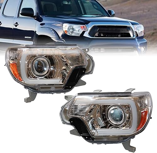 Miniatura 2 de CNCEST Conjunto de faros delanteros para Toyota Tacoma 2012-2015, lado derecho del pasajero y lado izquierdo del conductor, par de faros delanteros