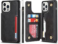 Vista 14 de Cavor Funda tipo cartera para iPhone 14 Pro Max con tarjetero, funda para teléfono iPhone 14 Pro Max para mujeres y hombres, funda 14ProMax