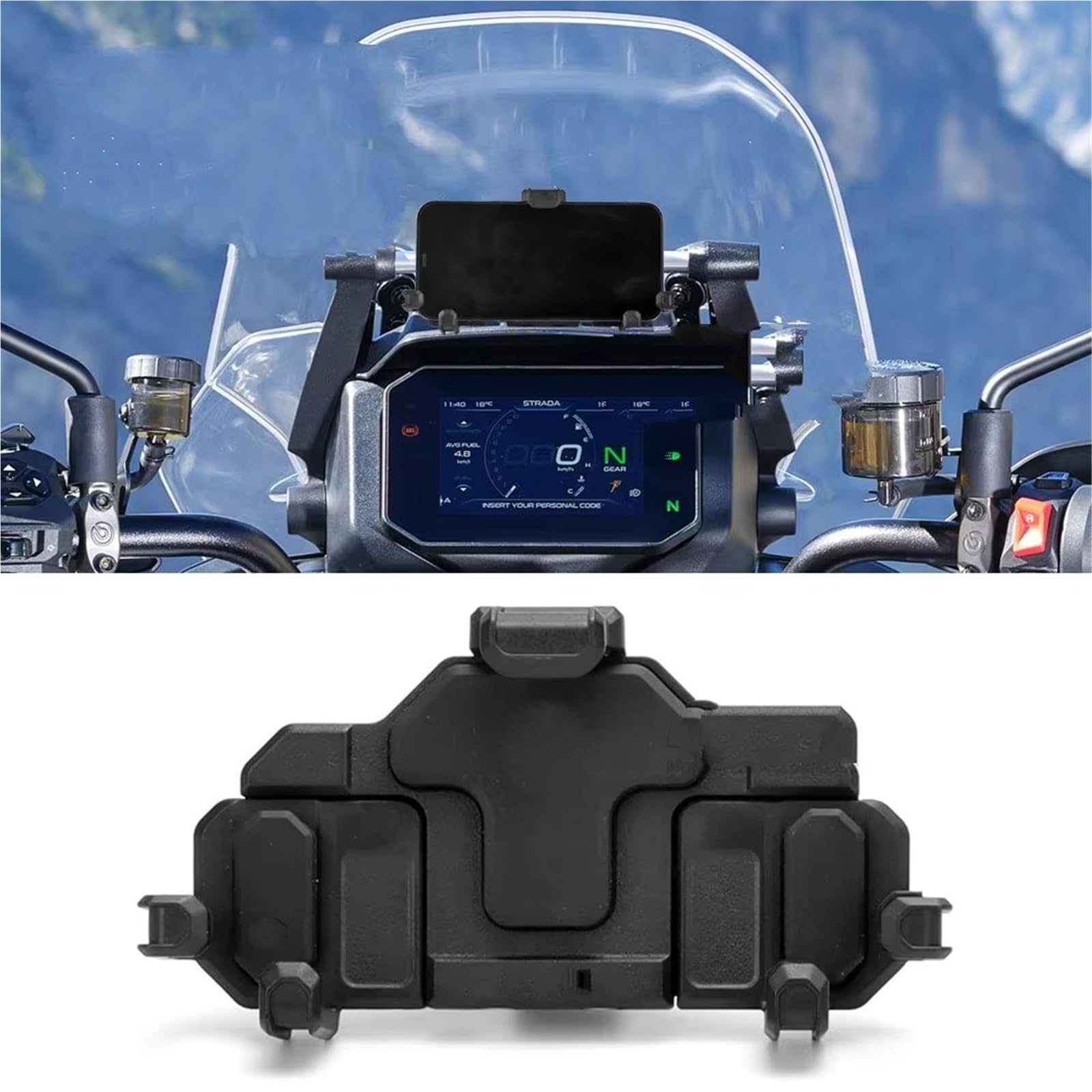 Supporto Navigatore Moto Per Guzzi Per Stelvio 2024 Moto Supporto Telefono GPS Navigazione Ammortizzatore