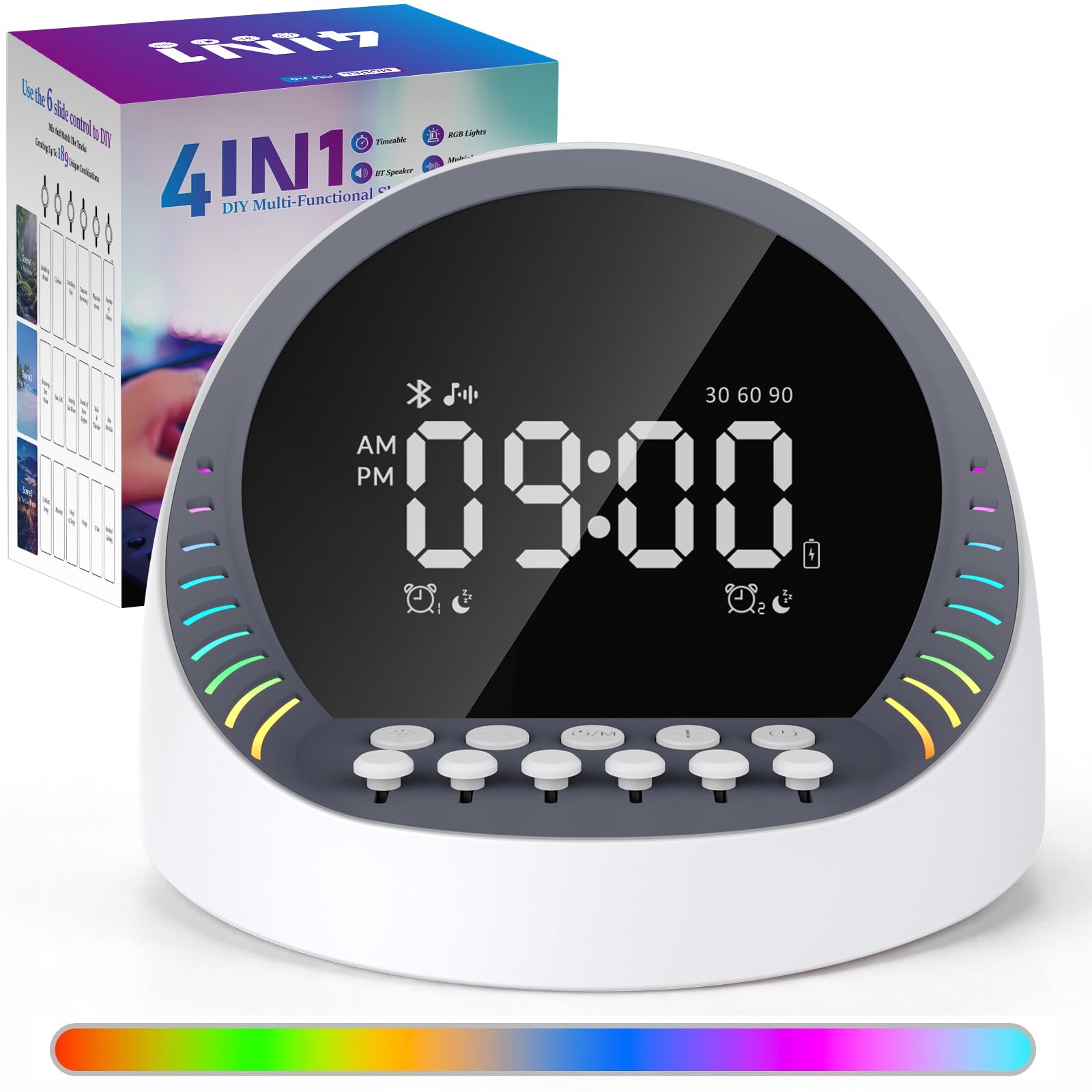 Gemmac Machine à Bruit Blanc pour Dormir, 189 Sons DIY Musique Relaxante