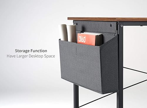 Miniatura 5 de Cubiker - Escritorio de computadora para oficina en casa, ideal como escritorio de estudio o mesa para computadora portátil, estilo simple, moderno,