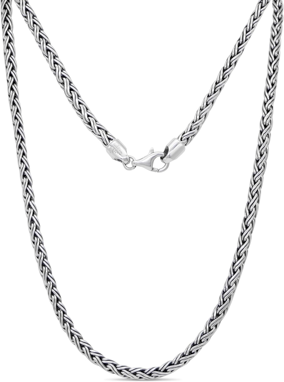Bali Dragon Bone Sterling Silver 925 Chain Necklace - Tulang Naga, Borobudur, Paddy, Foxtail Designs for Women & Men