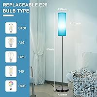 Vista 53 de FRIDEKO HOME Paquete de 2 lámparas de pie para sala de estar, colores regulables, temperatura y brillo, lámpara de pie moderna con control remoto