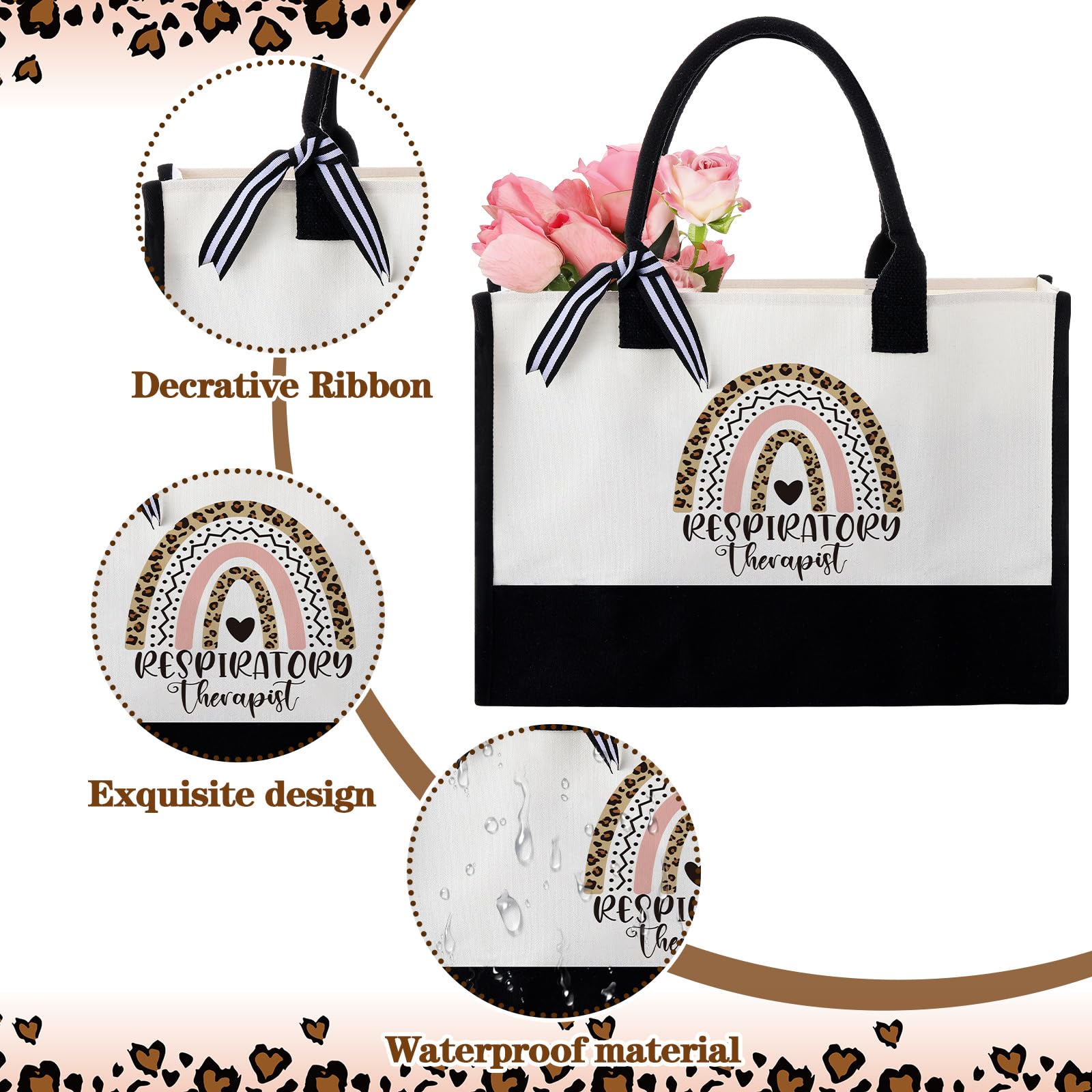 Geiserailie 8 Pcs Respiratory Therapist Appreciation Gifts for Women Including Large Tote Bag Cosmetic Bags Tumbler Cup Plush Socks Metal Keychain Card and Envelope for RRT Thank You Gifts