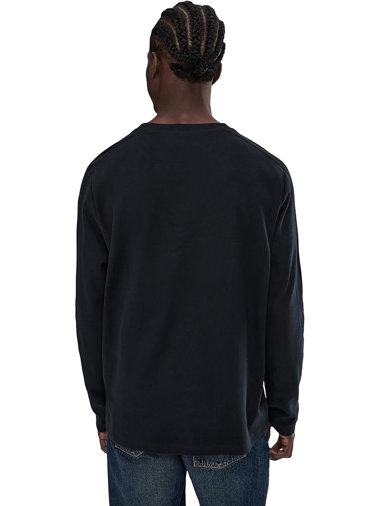 Black AllSaints Rowe Long Sleeve Crew