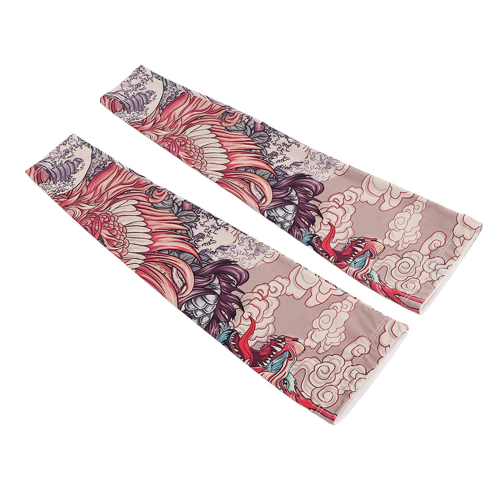 Manchon Bras, Manchette Bras Femme, Manchons de Bras, Protection UV UPF 50+ Respirant Haute élasticité Taille Libre sans Couture Manchons de Bras de Tatouage pour Hommes Et Femmes