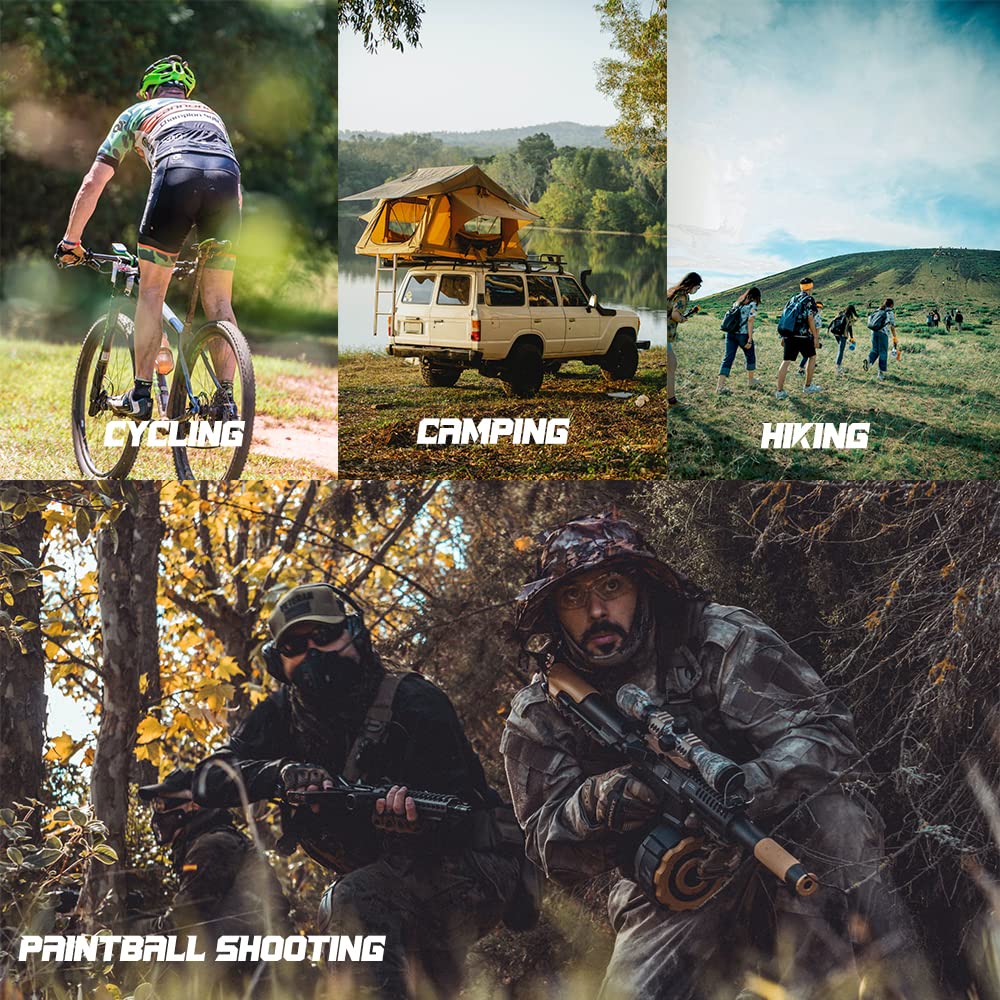Guanti Tattici Mezze Dita, Guanti Militari Protettivi in Gomma con Palmo Antiscivolo per Caccia Softair Ciclismo Tiro in Moto Campeggio Guanti da Allenamento Dell'esercito