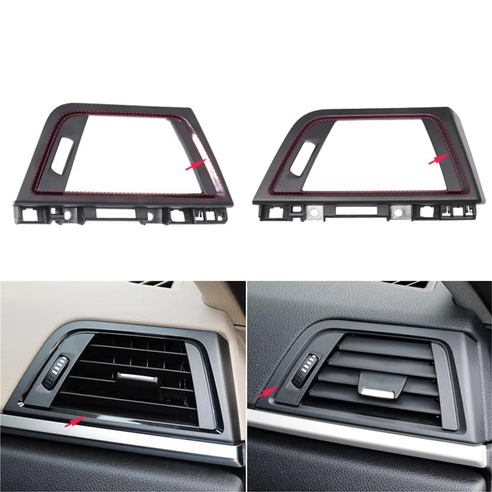 Kompatibel Mit Für 3 Serie 2012 2013 2014 2015 2016 2017 2018 Rahmen Für Die Lüftungsdüsen Der Fahrzeugklimaanlage – Autoteile OEM: 51459249114(Glossy finish R)