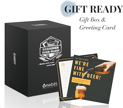 Miniatura 7 de Onebttl Regalos personalizados de cerveza para hombres amantes de la cerveza, taza de cerveza pesada de 17 onzas con asa para jefe como regalo de