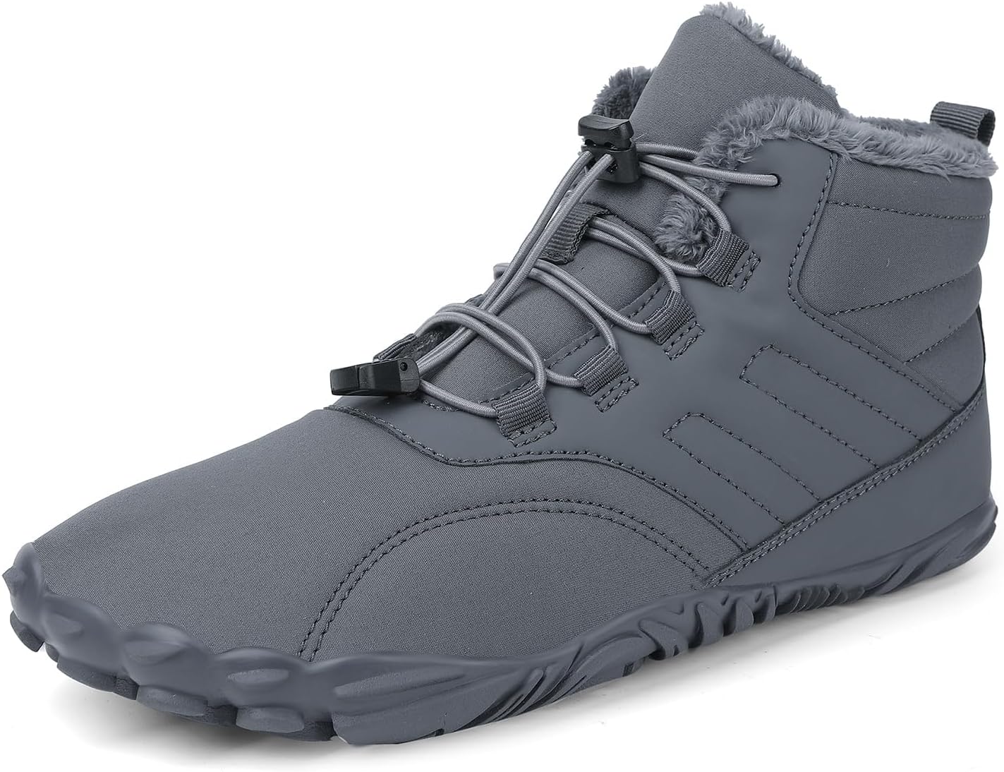 Hike Winter Barefoot Boots Womens Mens, Minimalist Warm Zero Drop Snow Booties Slip On Footwear, Wide Toe Waterproof Barefoot Hiking Shoes Outdoor