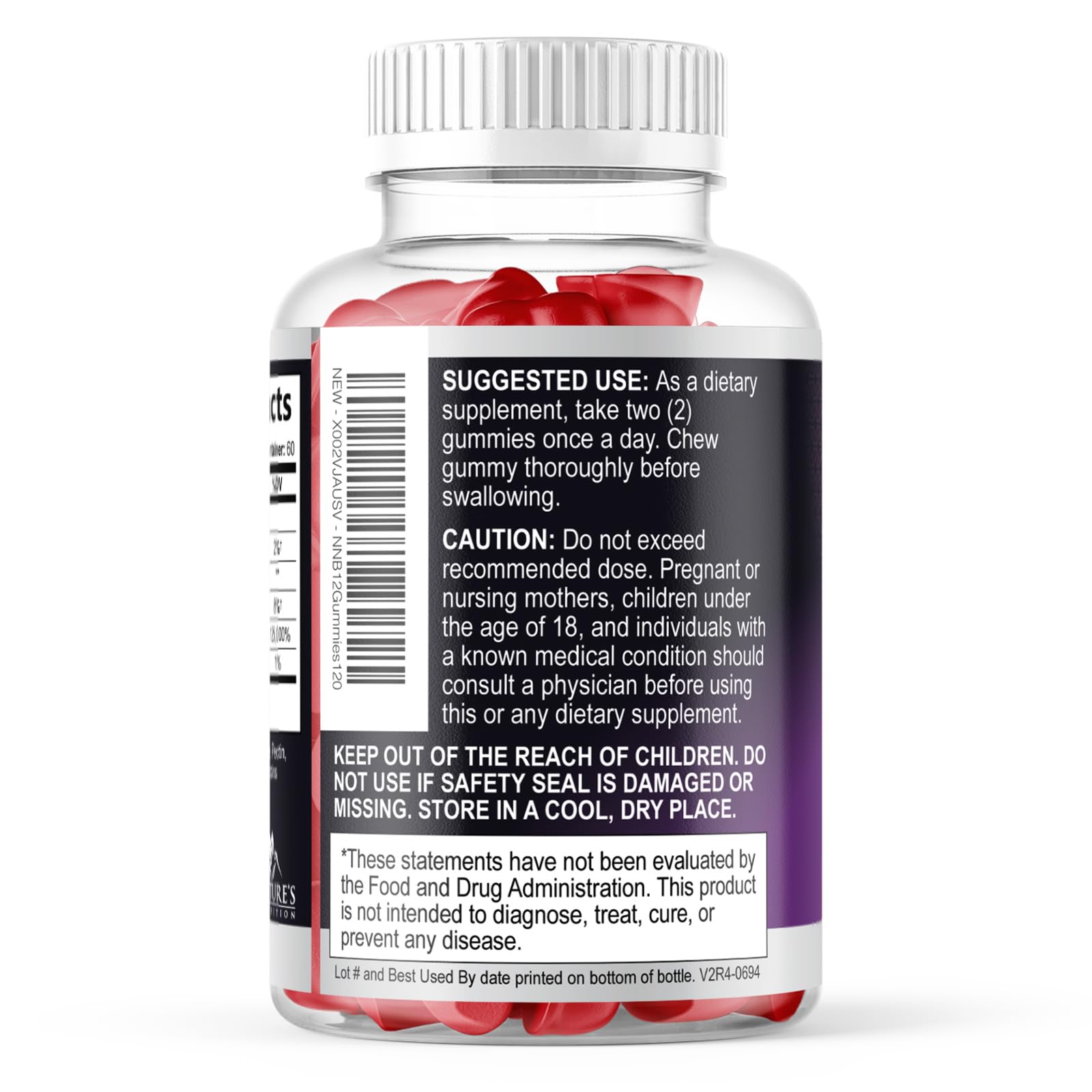 Vitamin B12 Gummies 3000 mcg - 3X Strength Energy Gummies with Vitamin B12 - Metabolism & Immune Support - Vegan Energy B12 Gummy Supplement for Adults - Tasty Raspberry Flavor - 120 Gummy Vitamins — Amazon image 8