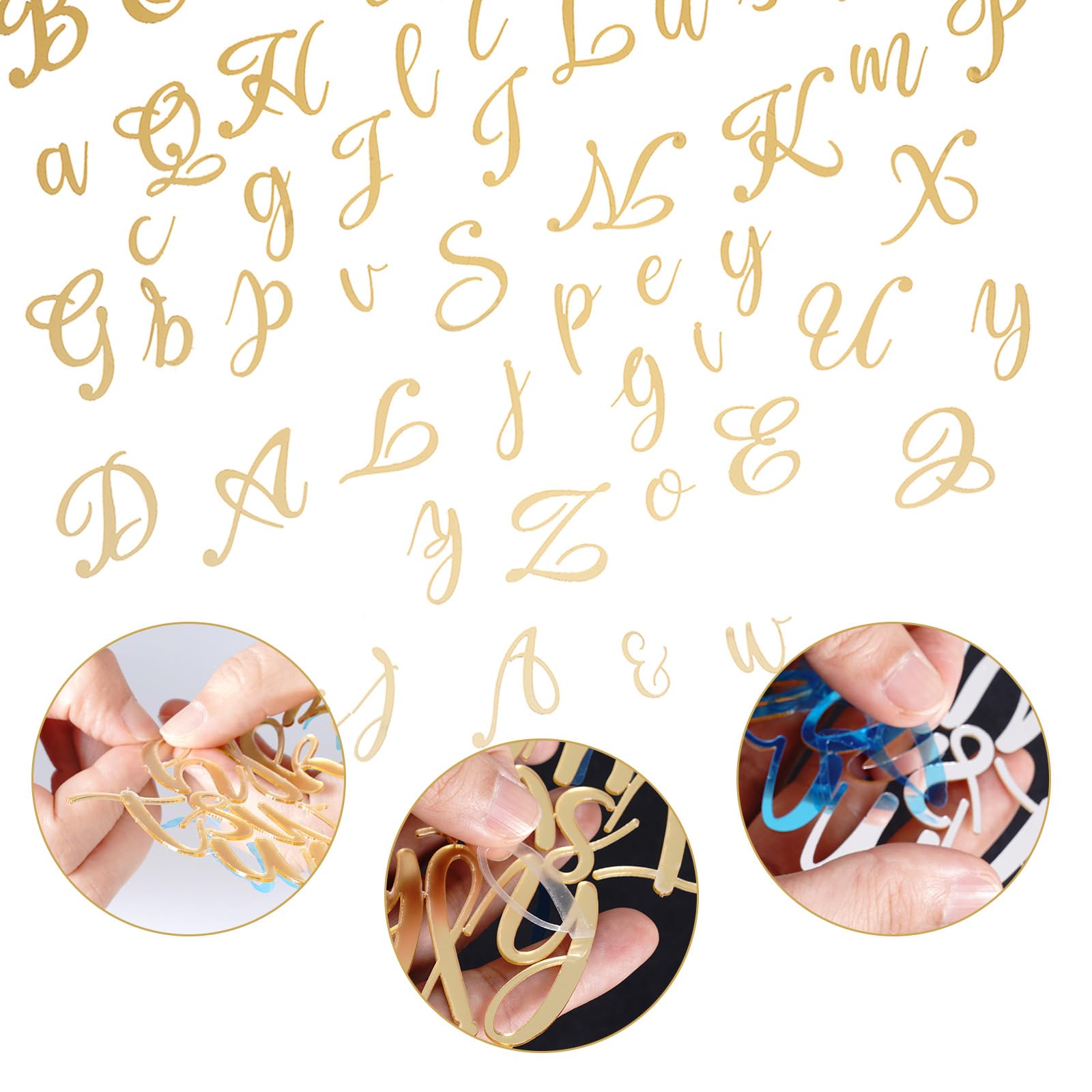 Decorazione a forma di lettera dorata, 54 pezzi, decorazione per torte a Z, decorazione per torte in acrilico dorato, decorazione per torte di compleanno, decorazione per torte di compleanno
