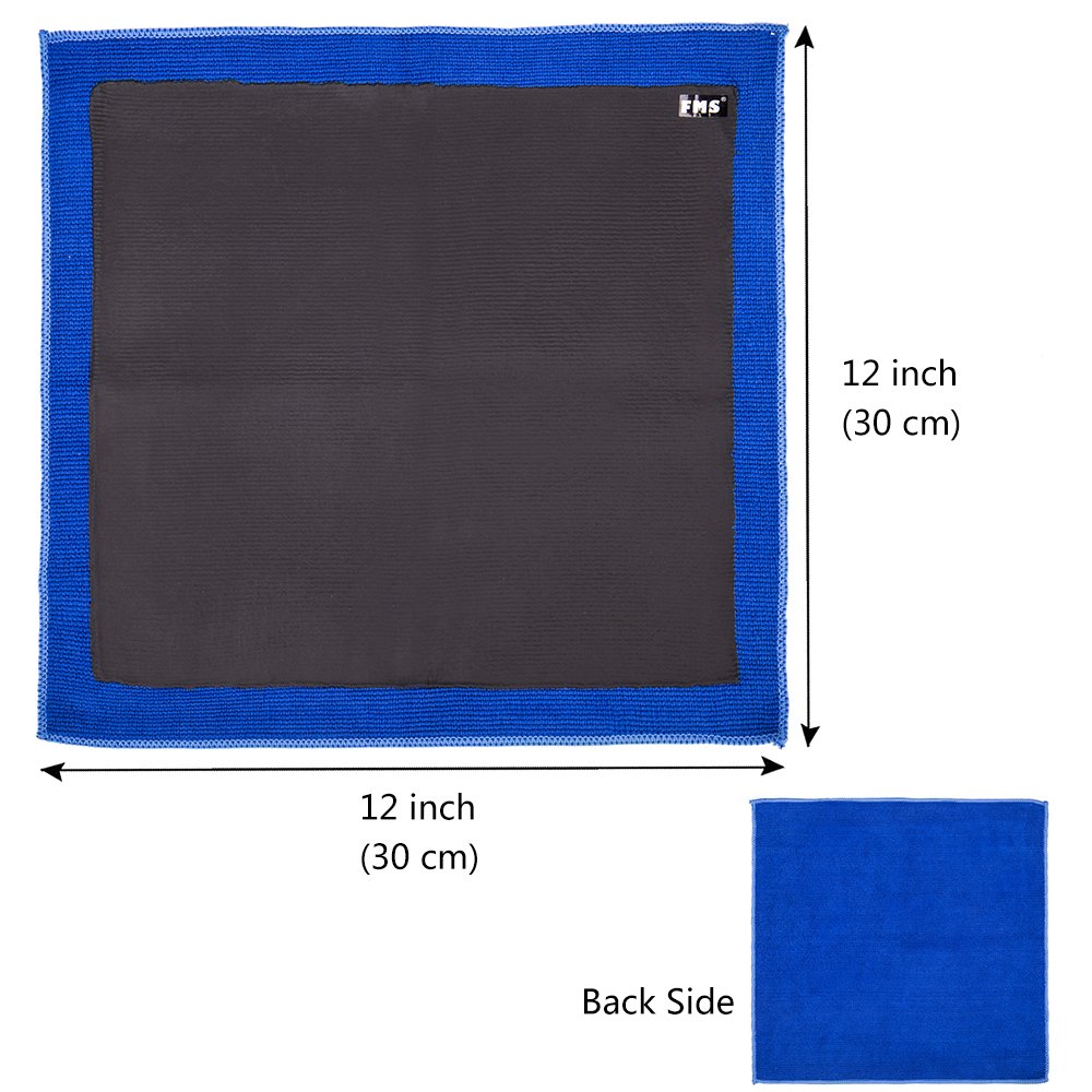 FMS 30 * 30 cm Panno in Argilla per Auto e Motocicli Riutilizzabile Clay Bar Kit e Panno in Microfibra per la Pulizia dell'auto (30 * 30cm-Blu)
