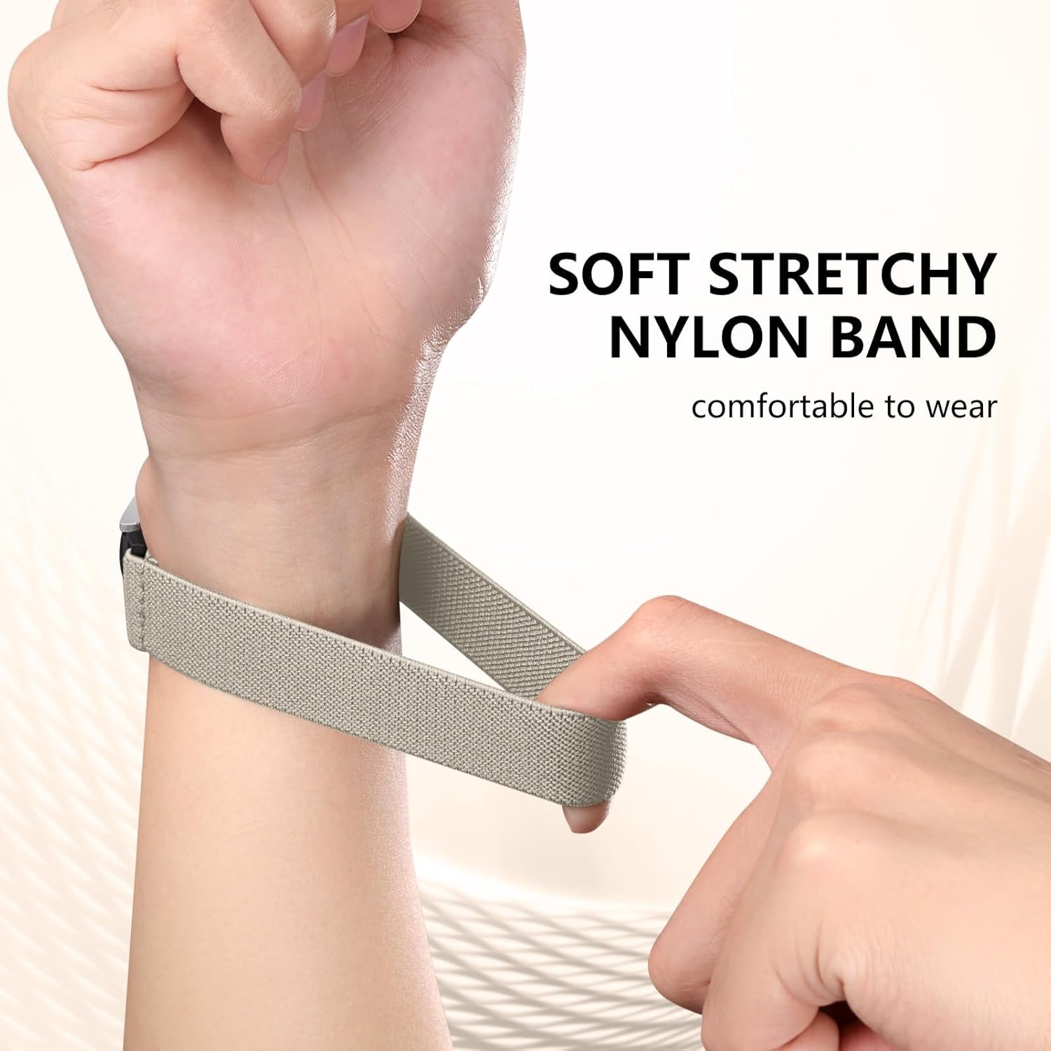 Lerobo 5 Pack Stretchy Bands Compatible with Samsung Galaxy Watch 7 6 5 4 FE Band 40mm 44mm 45mm/Watch 6 4 Classic 4 42mm 46mm 43mm 47mm/Active 2,20mm Soft Nylon Solo Loop Band Elastic Strap - Image 2