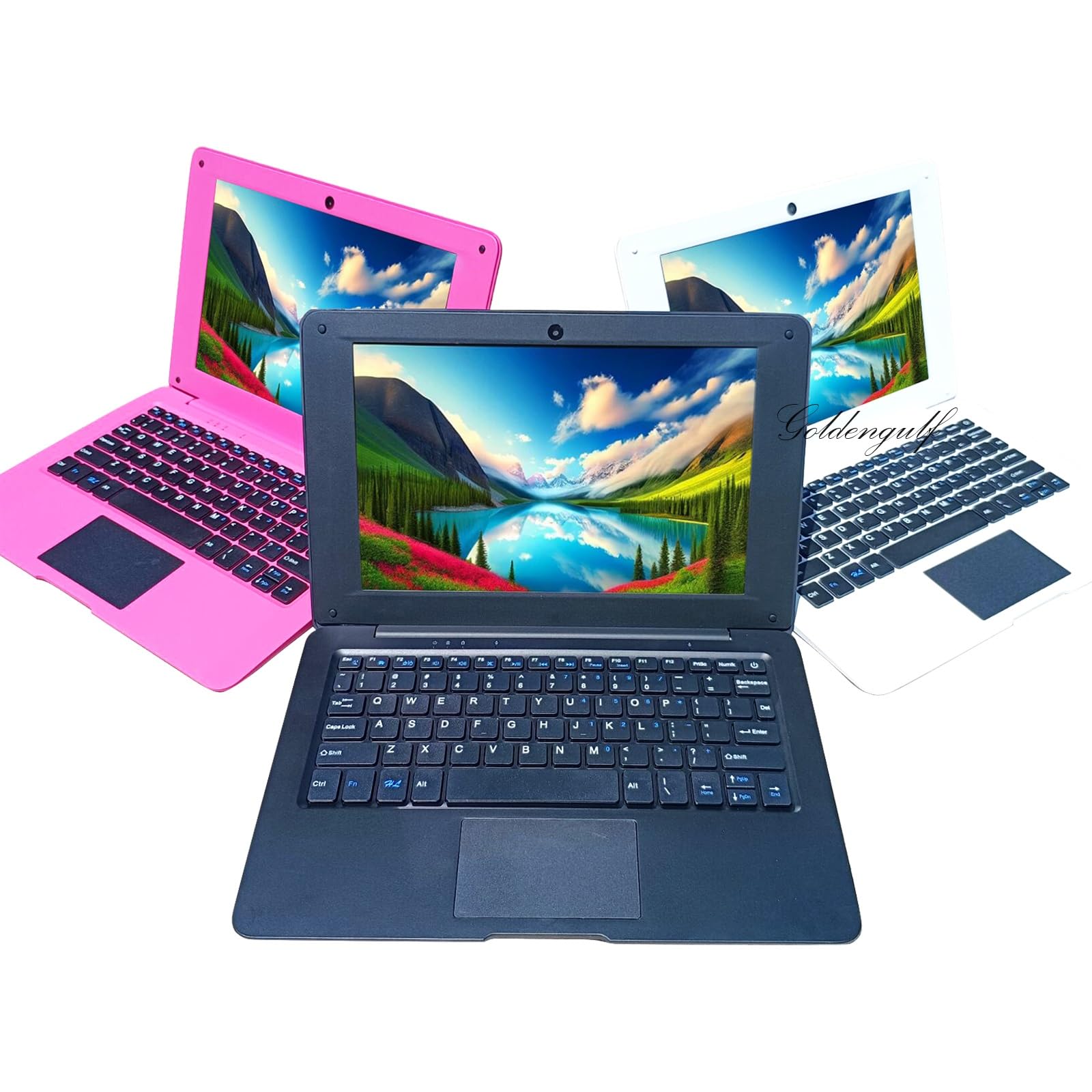 Laptop Computer Mini 10 Inch Quad Core Powered by Android 12 Netbook 64GB Small Computer with WiFi Webcam Bluetooth,Charger Mouse Included,Suitable