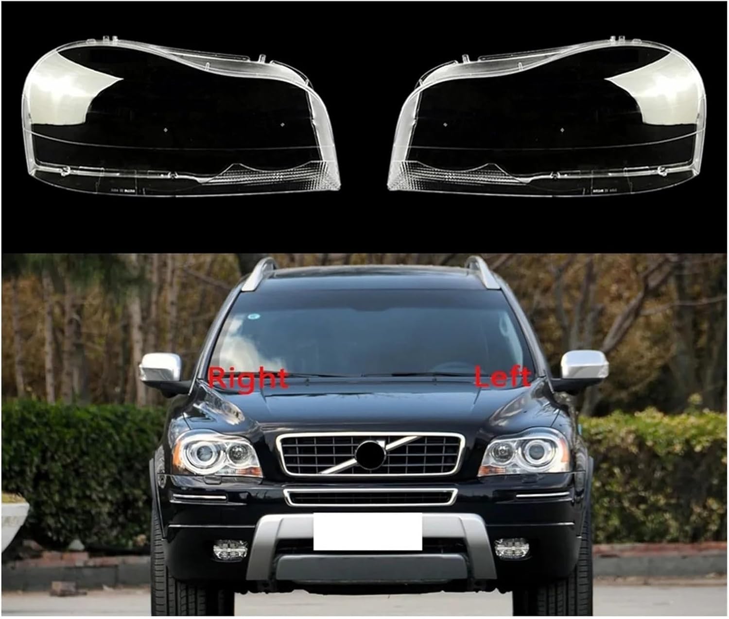 こたは ボルボ XC90 2004-2013 車透明ランプシェードヘッドライトランプカバー